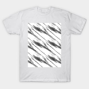 Dark gray oblique abstraction on white background T-Shirt